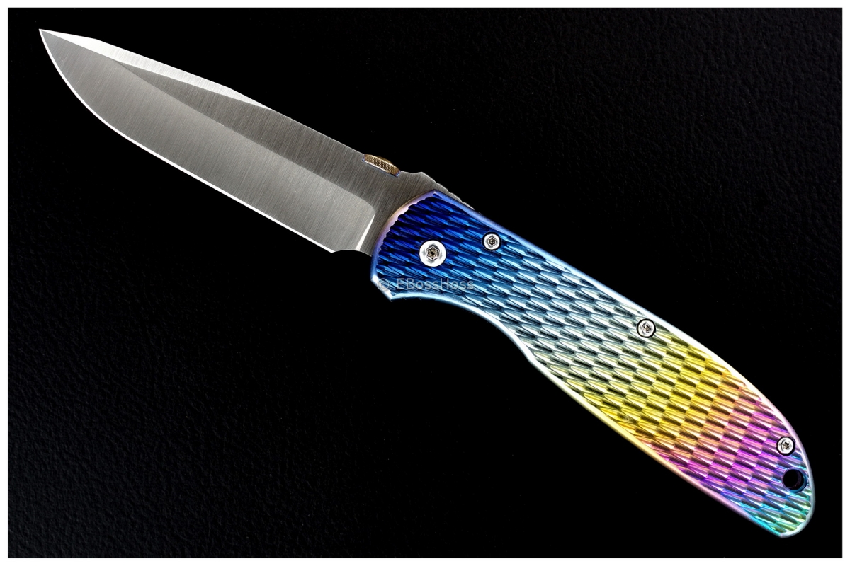 Rick Hinderer Custom Rainbow Firetac Framelock