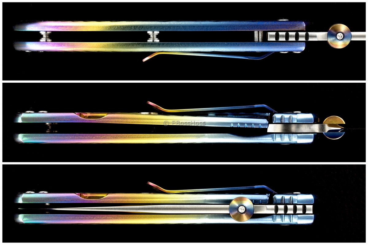 Rick Hinderer Custom Rainbow Firetac Framelock