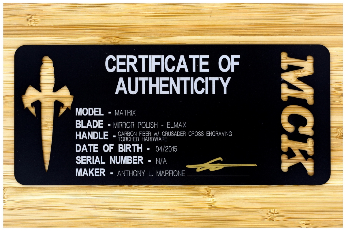 Tony Marfione Custom High-Polished Matrix Flipper