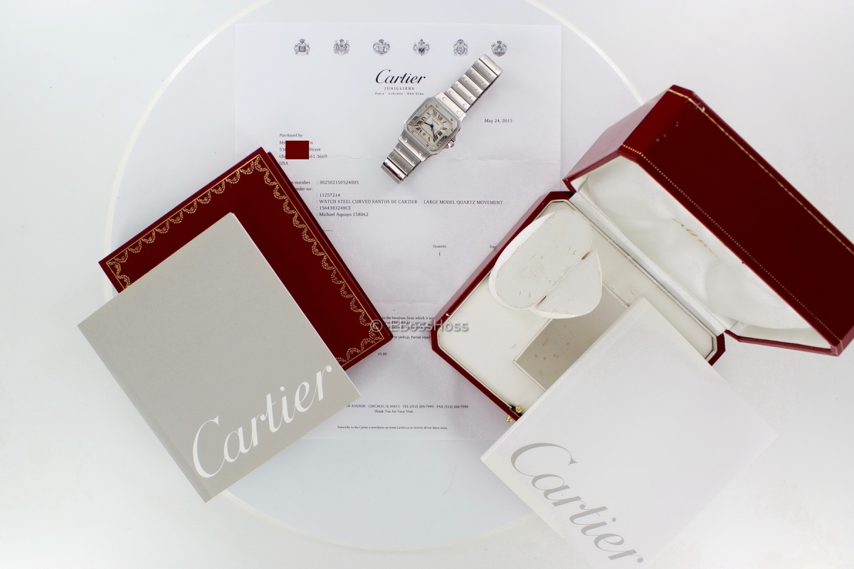 Cartier Curved Large Santos De Cartier - Model No. W20060D6