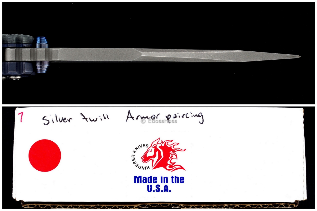 Rick Hinderer Gen 4 Custom XM-18 Armor Piercing Point Bowie Flipper