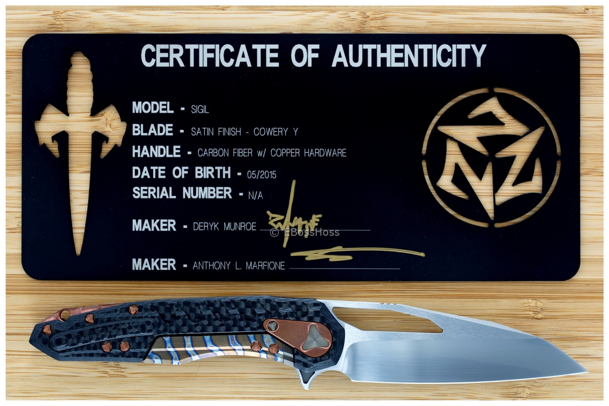 Deryk Munroe / Tony Marfione Custom Collab Carbon-Fiber Sigil Flipper
