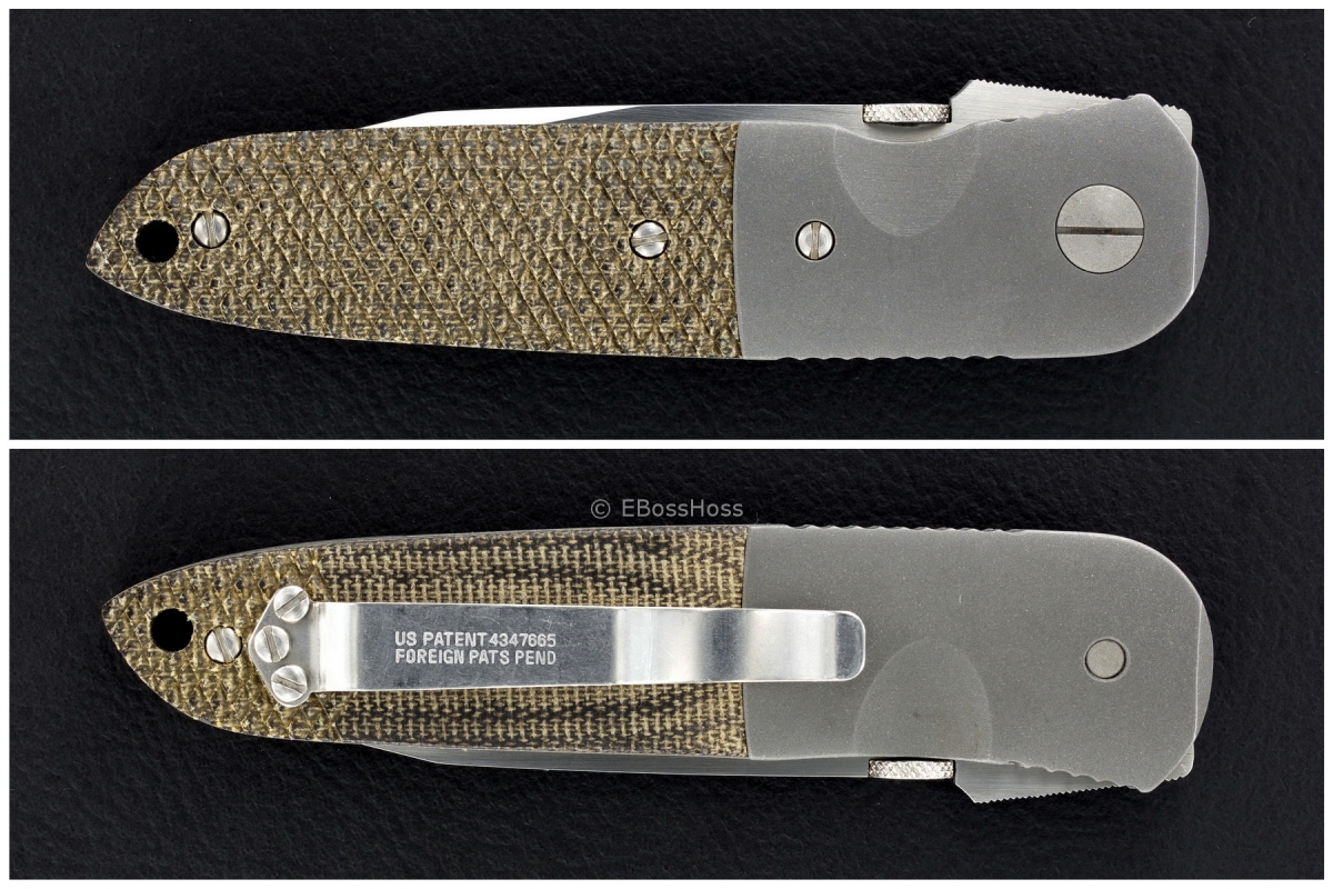 Ernie Emerson Halfmoon Hand-Checkered CQC-6 w/Titanium Backstrap