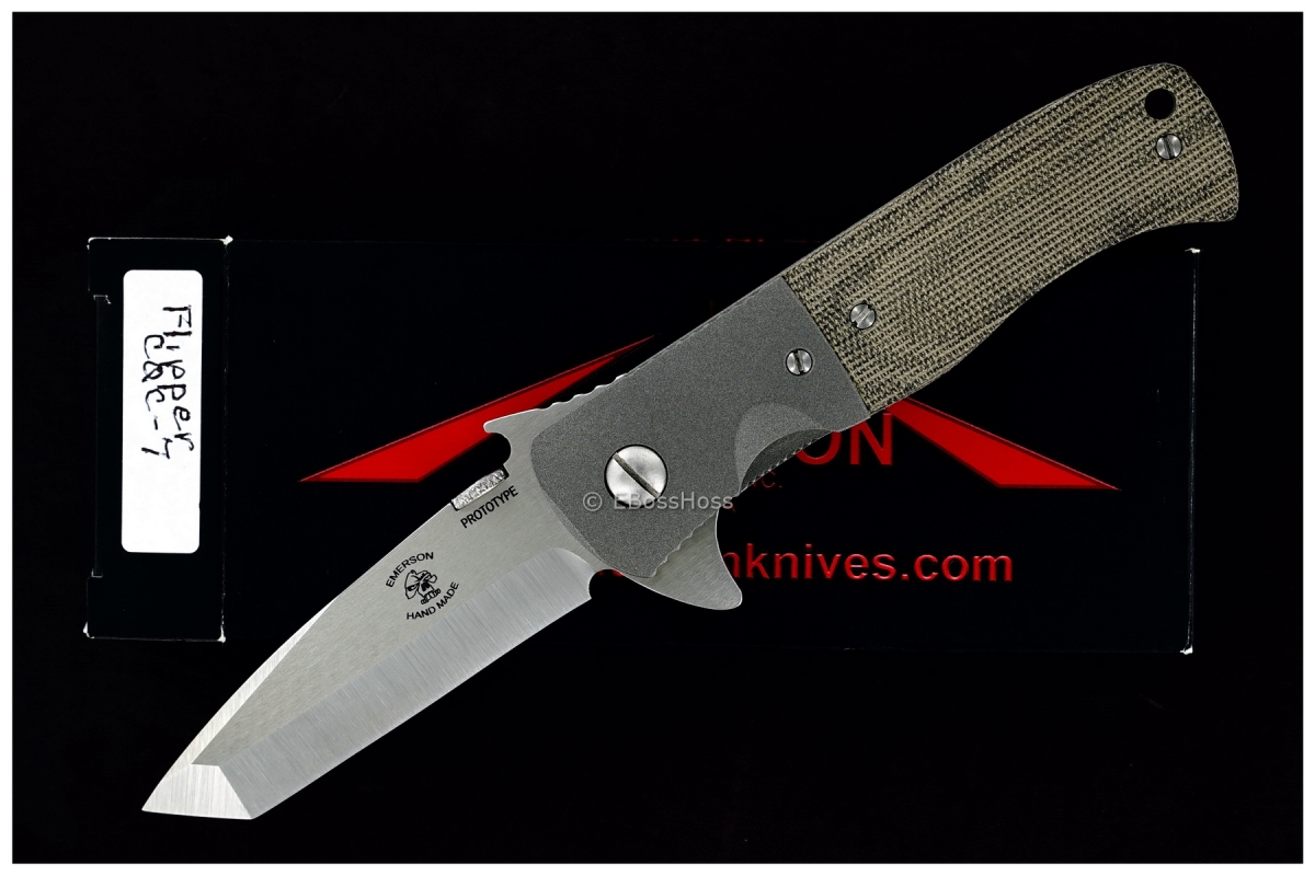 Ernie Emerson Custom CQC-7 Flipper Prototype w/Wave