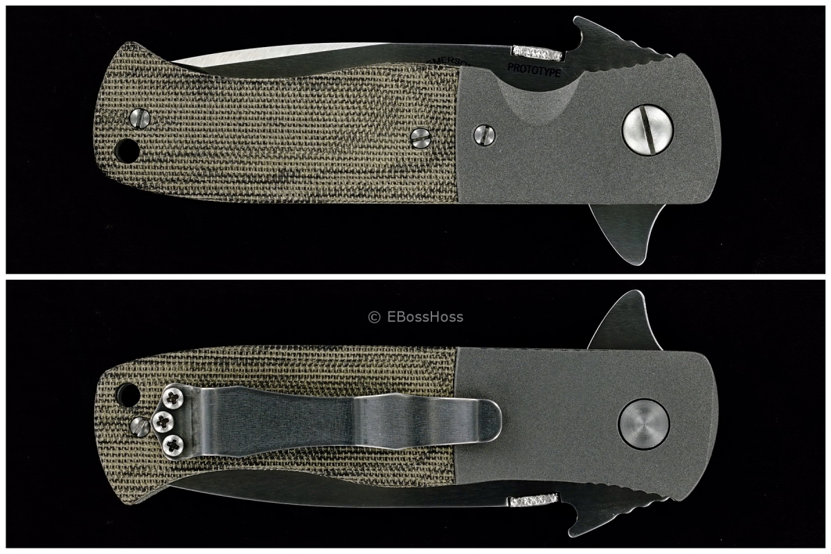 Ernie Emerson Custom CQC-7 Flipper Prototype w/Wave