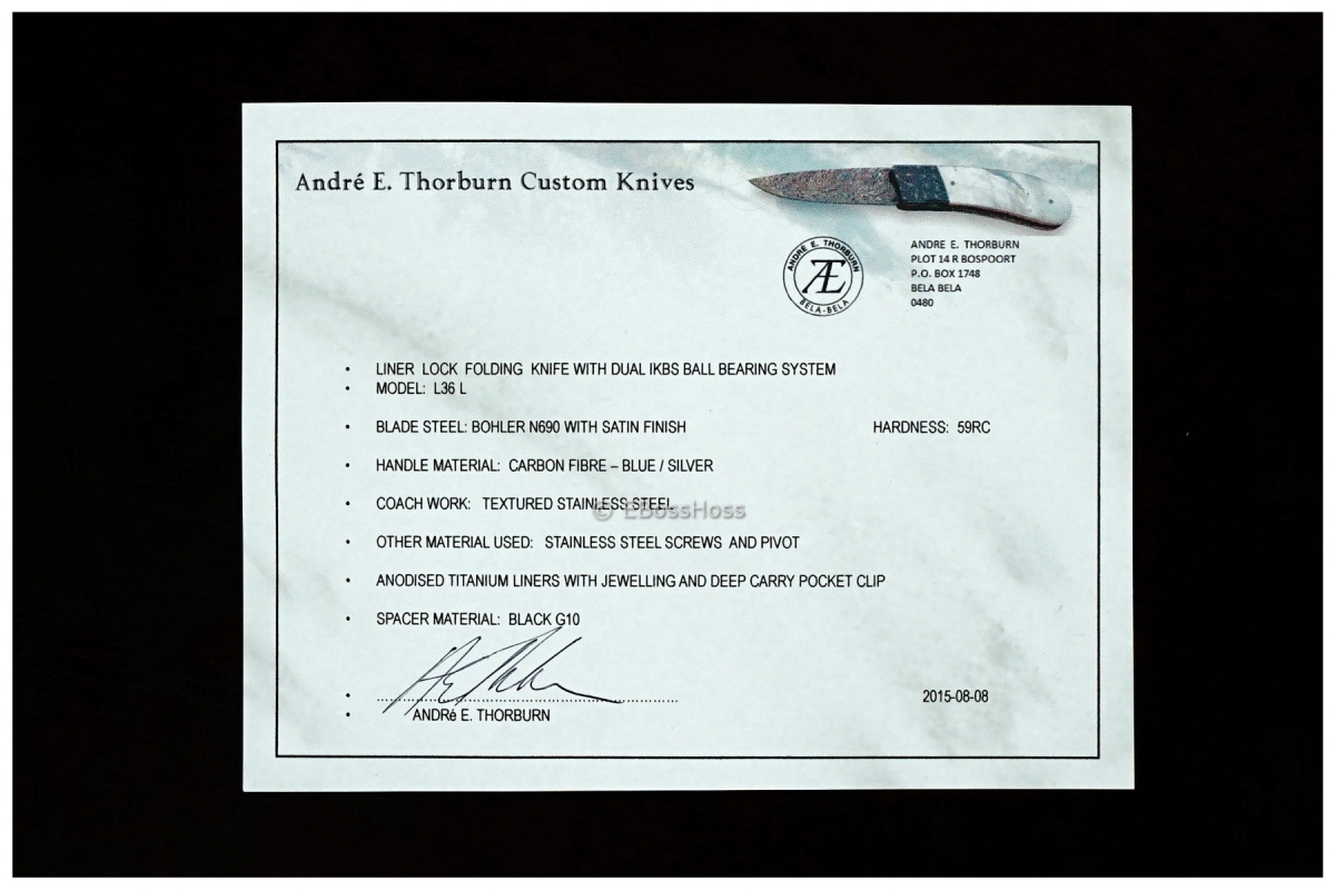 Andre Thorburn Deluxe Engraved L36 Large Flipper