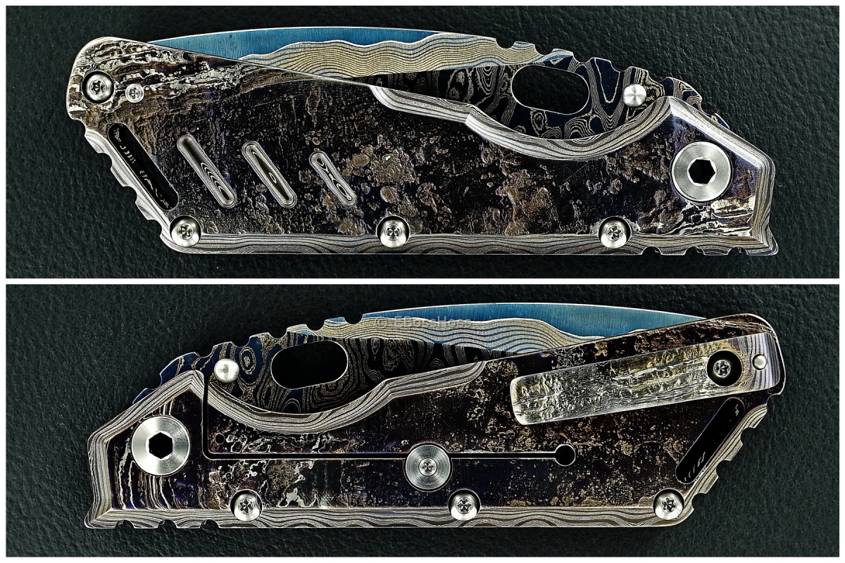 Mick Strider Custom (MSC) San Mai Damascus XL Recurve Tanto
