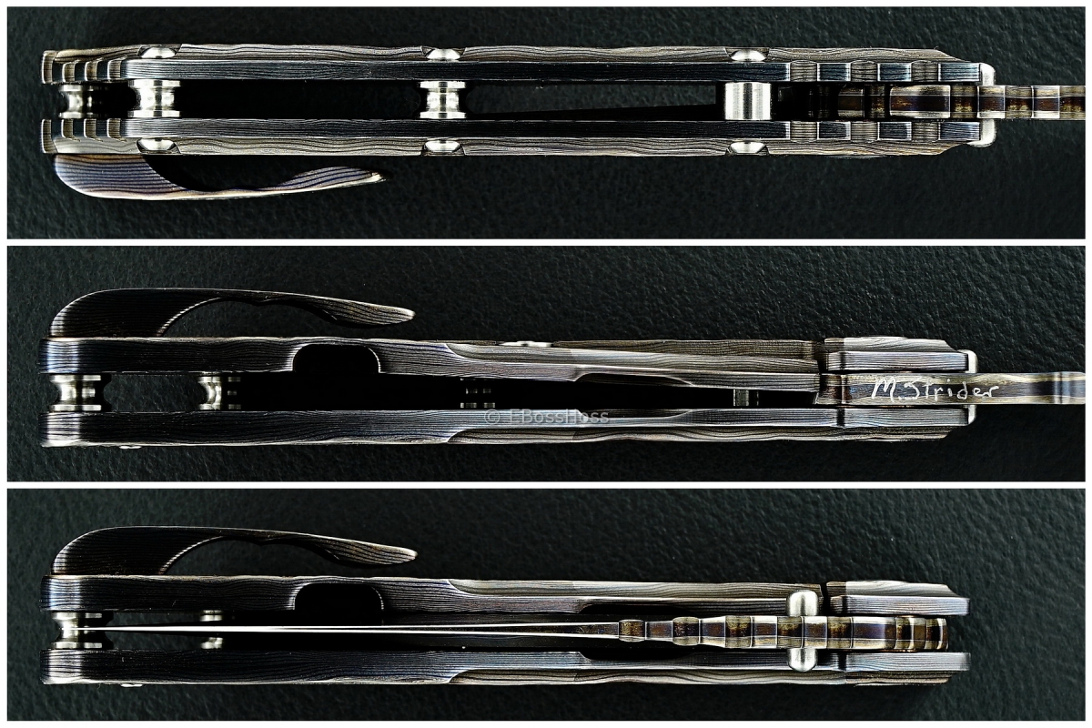 Mick Strider Custom (MSC) San Mai Damascus XL Recurve Tanto