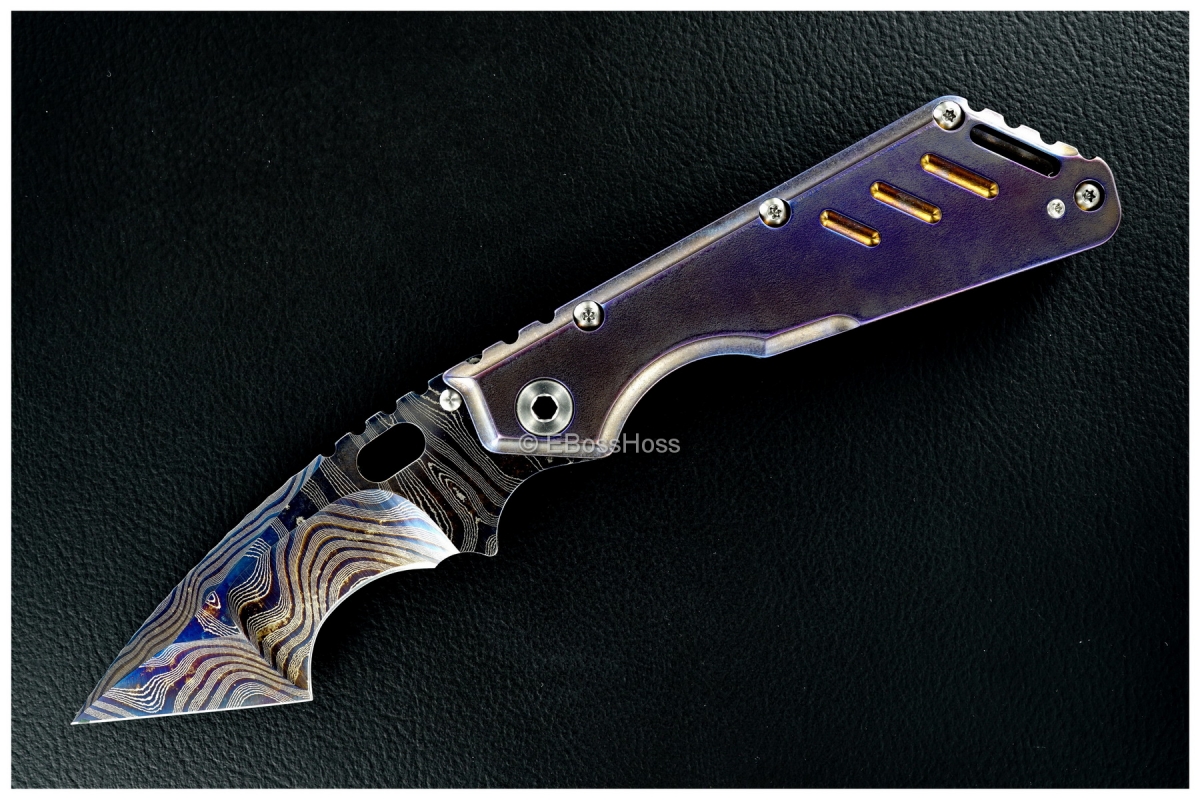 Mick Strider Custom (MSC) Cobalt-Damascus XL - Nightmare Circum-grind