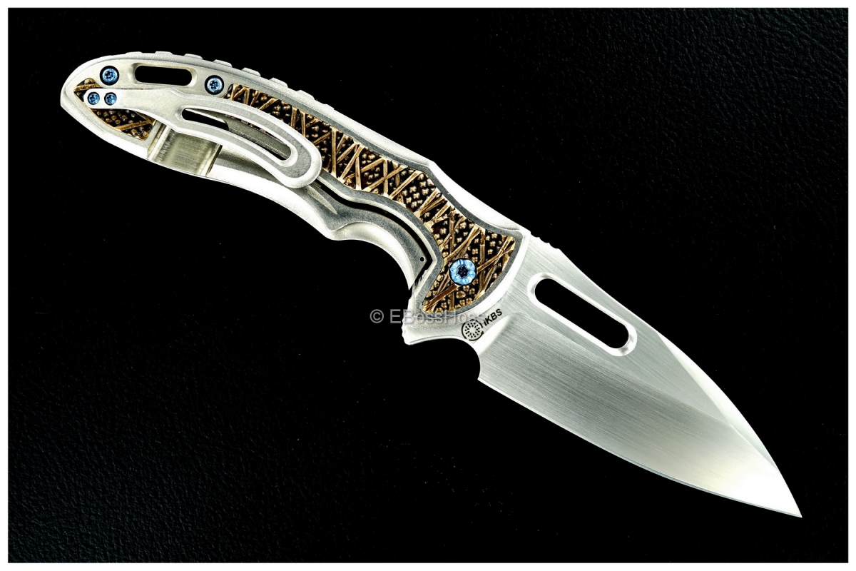 Korth Cutlery ''The Jungle Elephant'' Carved Sentry XL Flipper