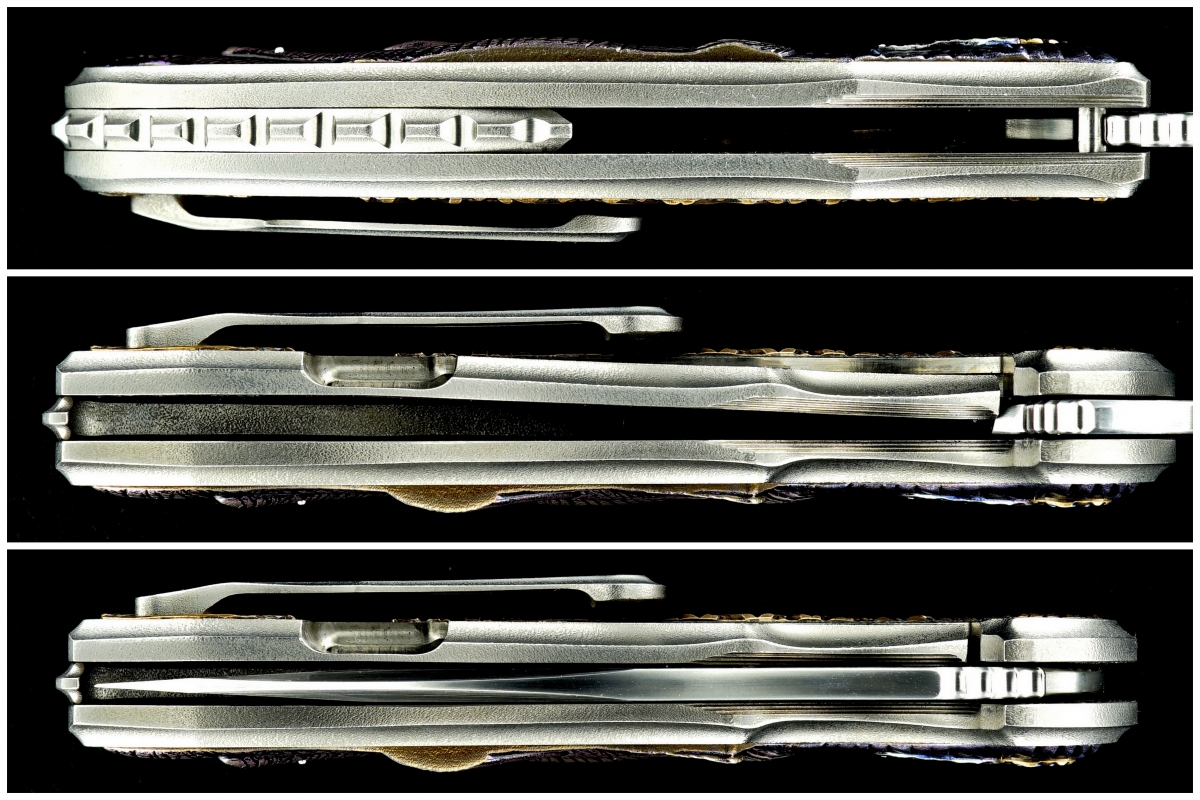 Korth Cutlery ''The Jungle Elephant'' Carved Sentry XL Flipper