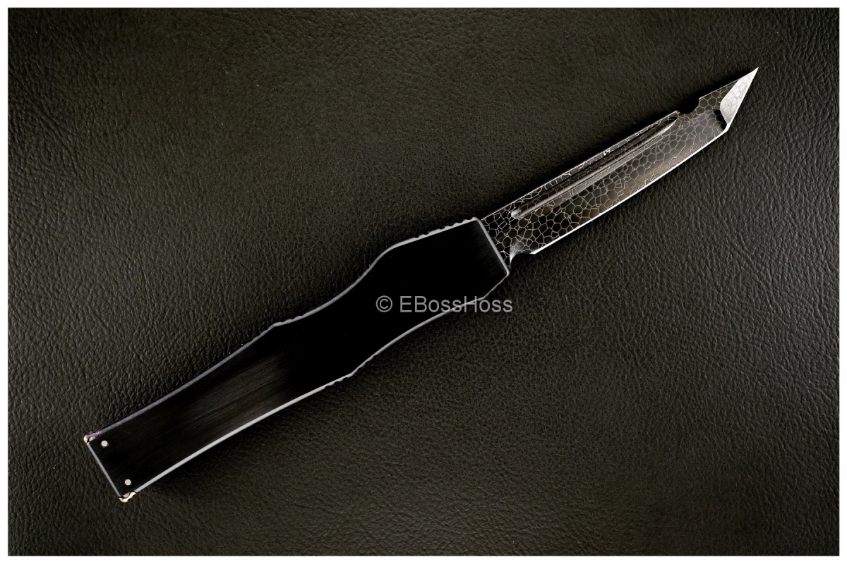 Tony Marfione (Microtech) Custom Deluxe Halo V Tanto OTF - Ball Bearing Damascus