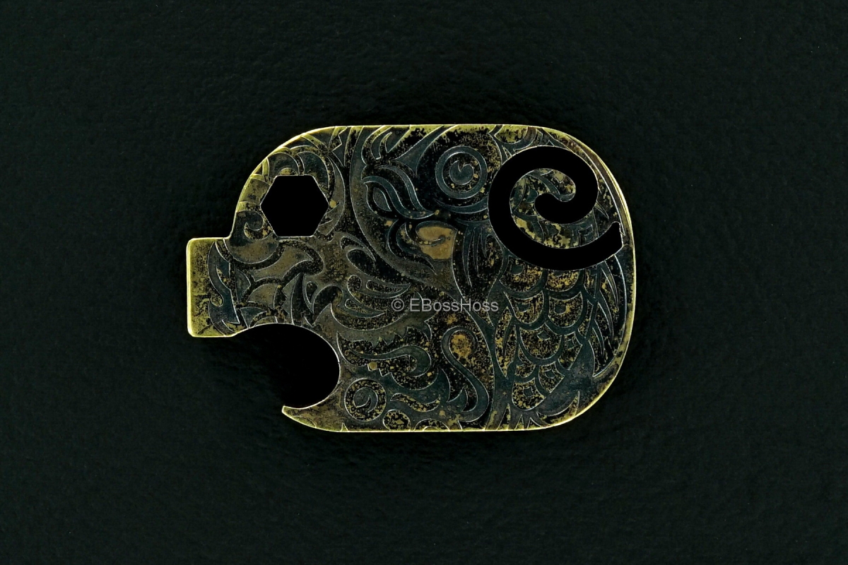 Steel Flame Carved Bronze Hate Pig - Fatty