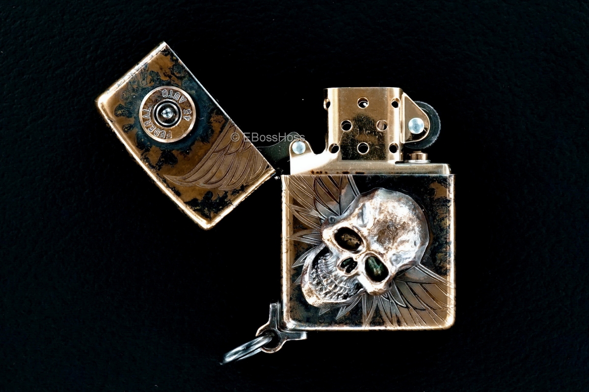 Steel Flame Custom XL Bronze Darkness Zippo by Derrick Obatake