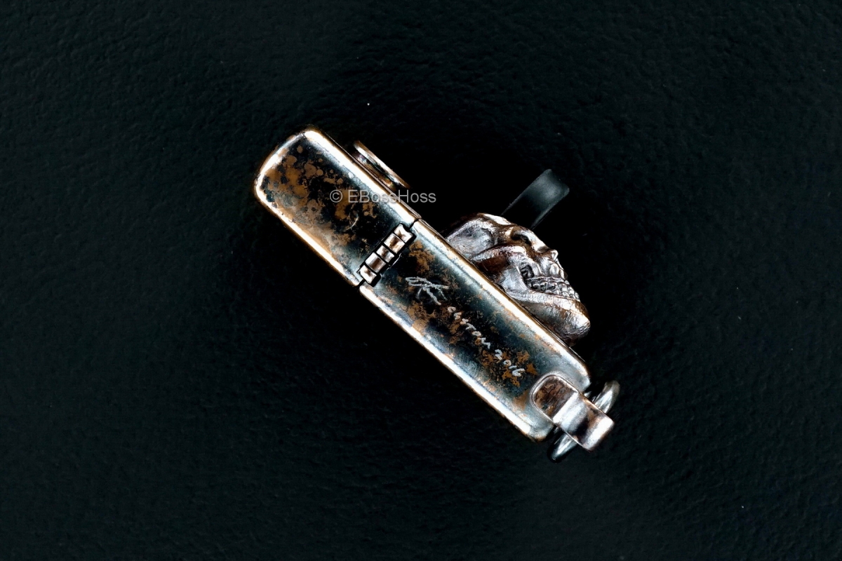 Steel Flame Custom XL Bronze Darkness Zippo by Derrick Obatake