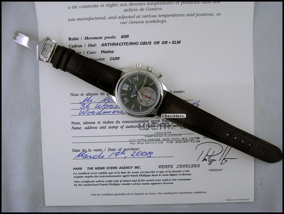 Patek Phillipe 5960P Platinum Chronograph Annual Calendar