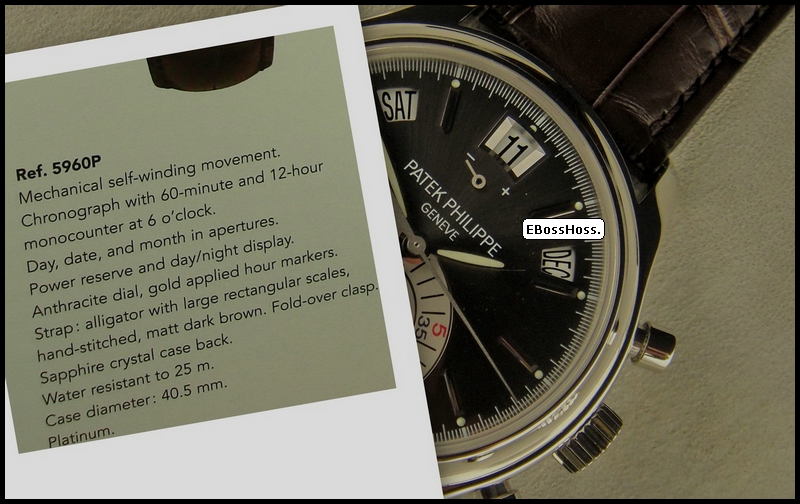 Patek Phillipe 5960P Platinum Chronograph Annual Calendar