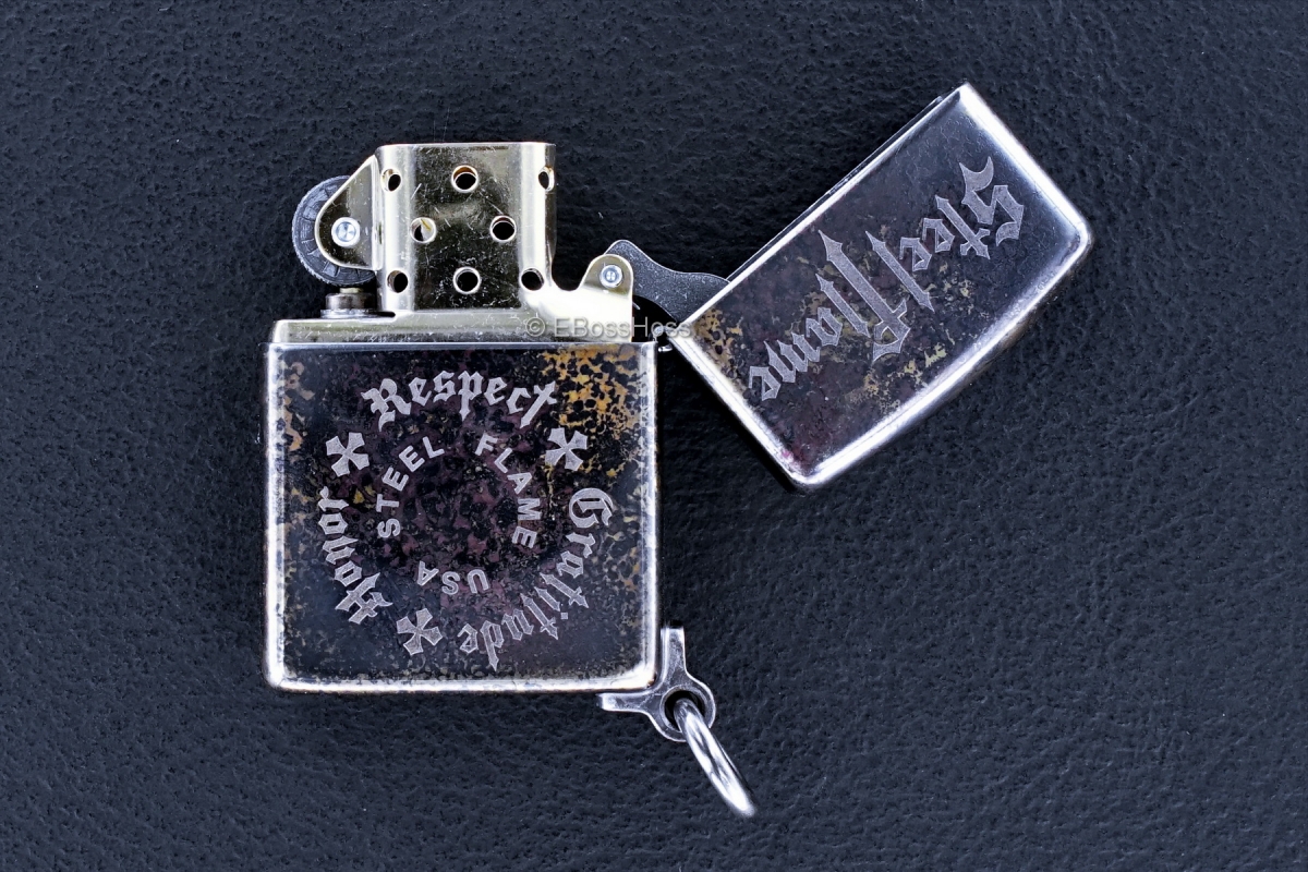 Steel Flame Bronze Dog Paw / Federal 45 Zippo Lighter