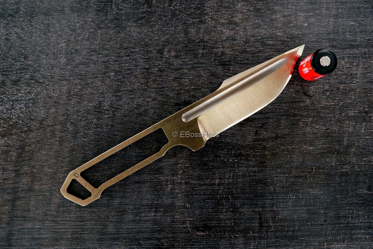 Jeremy Horton SS XL Chisel-ground Fixed Blade with Poon and Bloodgroove