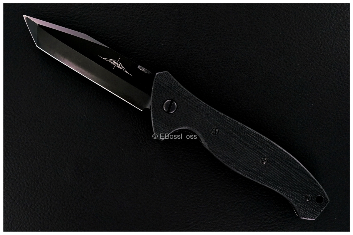 Ernest Emerson Black SpecWar Tanto Prototype - 'Salesman's Sample'