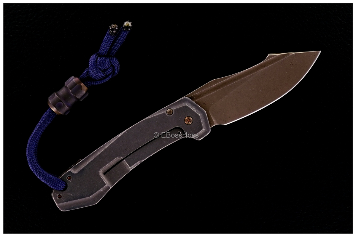 JB Stout Custom Slick Leg Framlock with Knafmangler Bead