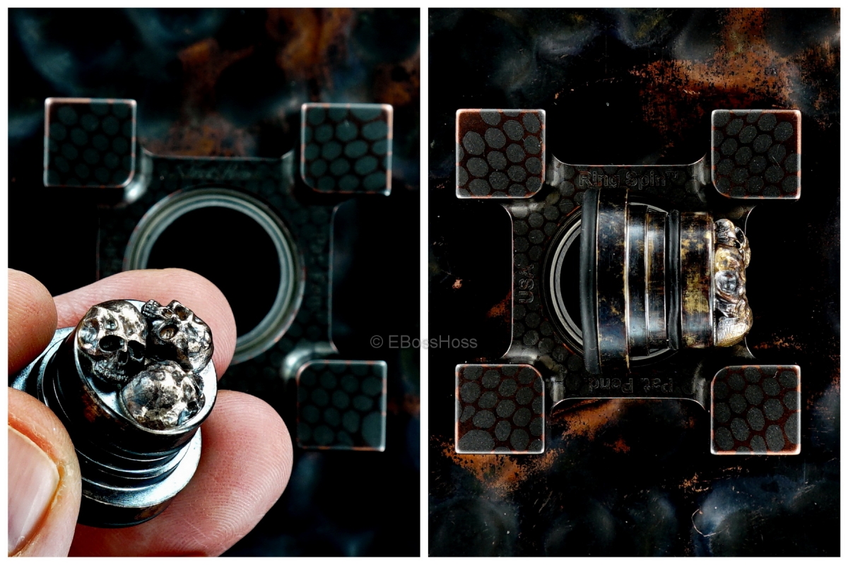 Steel Flame Deluxe Super-Conductor XL Ring Spin with Pile of Skulls Plug