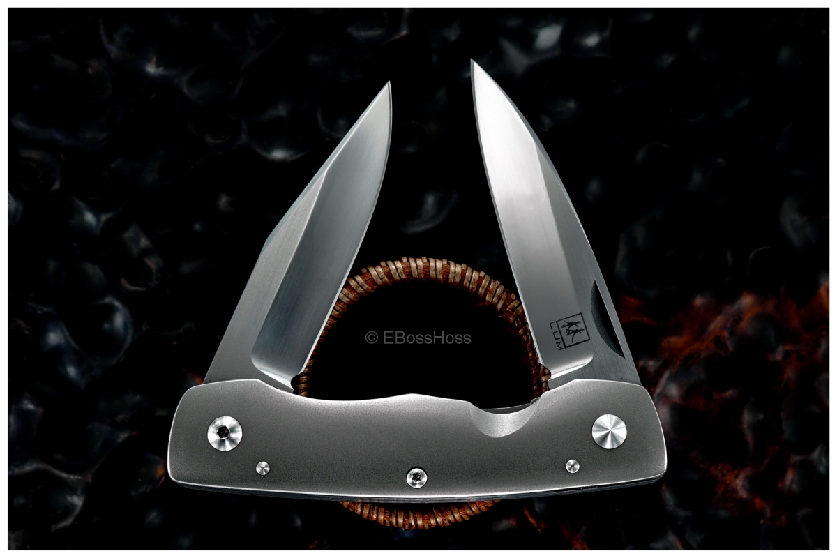 Bob Lum Custom 2-Blade Linerlock Wharncliffe Trapper