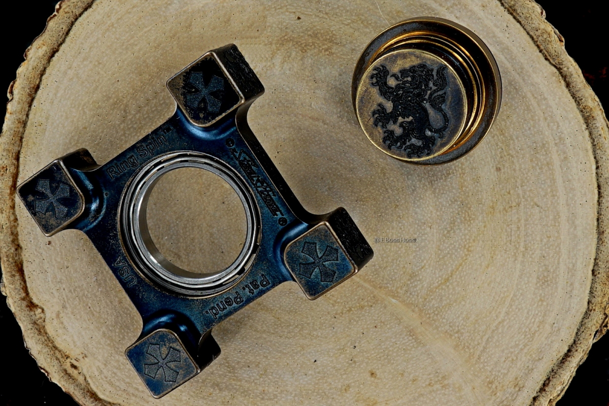 Steel Flame Laser-etched Ring Spin with Plug