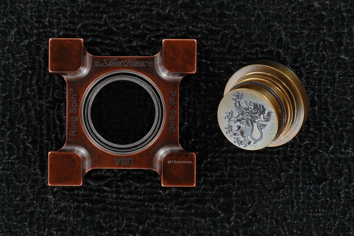 Steel Flame Tellurium Copper Ring Spin with Plug