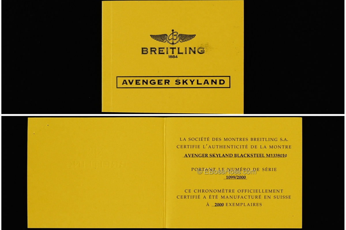 Breitling Avenger Skyland Blacksteel - M13380