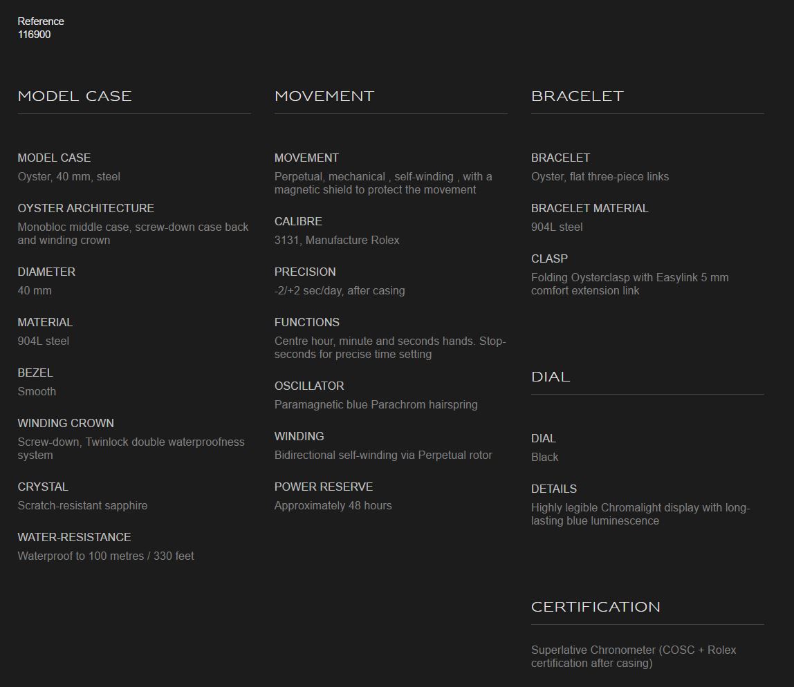 Rolex AIR-KING: Ref 116900