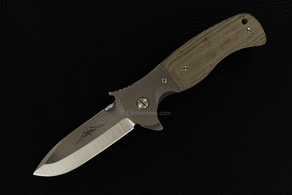 Ernie Emerson Custom Bolstered Sheepdog Spearpoint FLIPPER