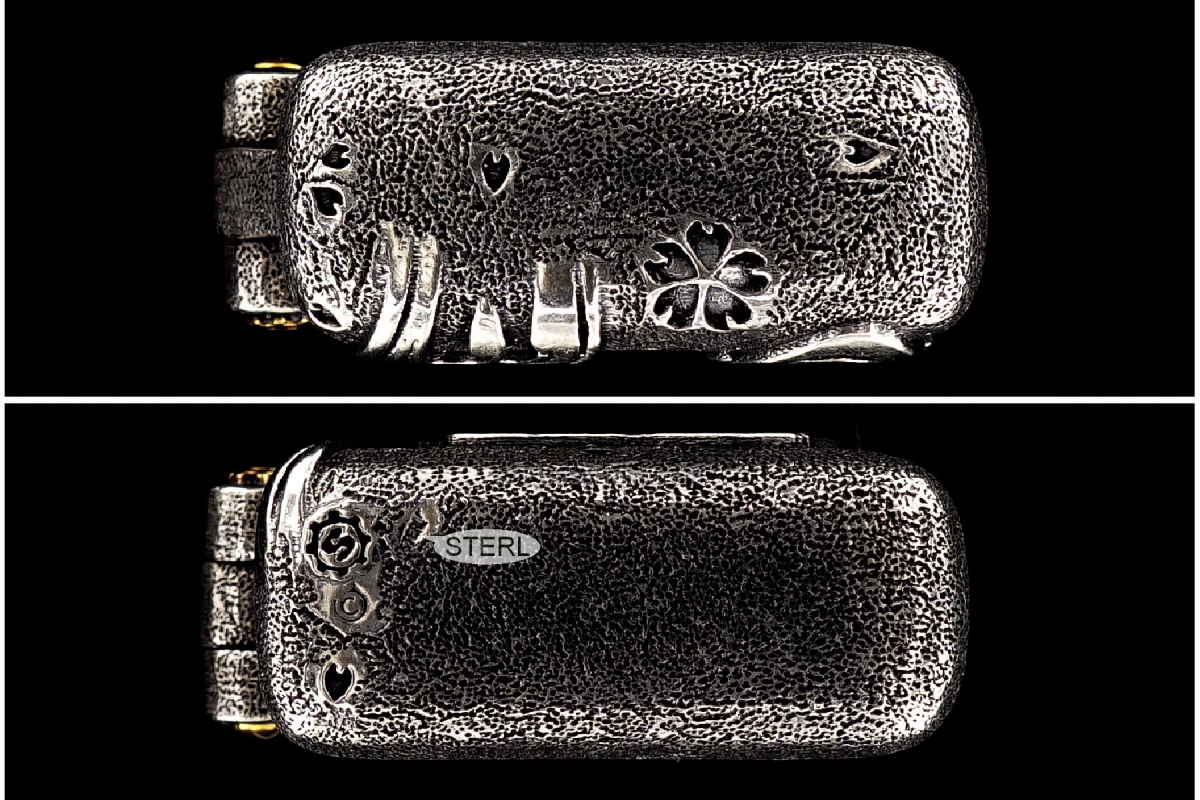 Starlingear Custom Cast Sterling-Silver Sakura Zippo Lighter