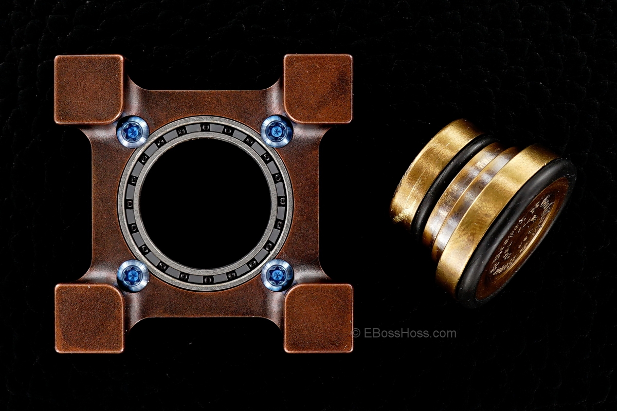 Steel Flame Tellurium Copper Ring Spin with Plug