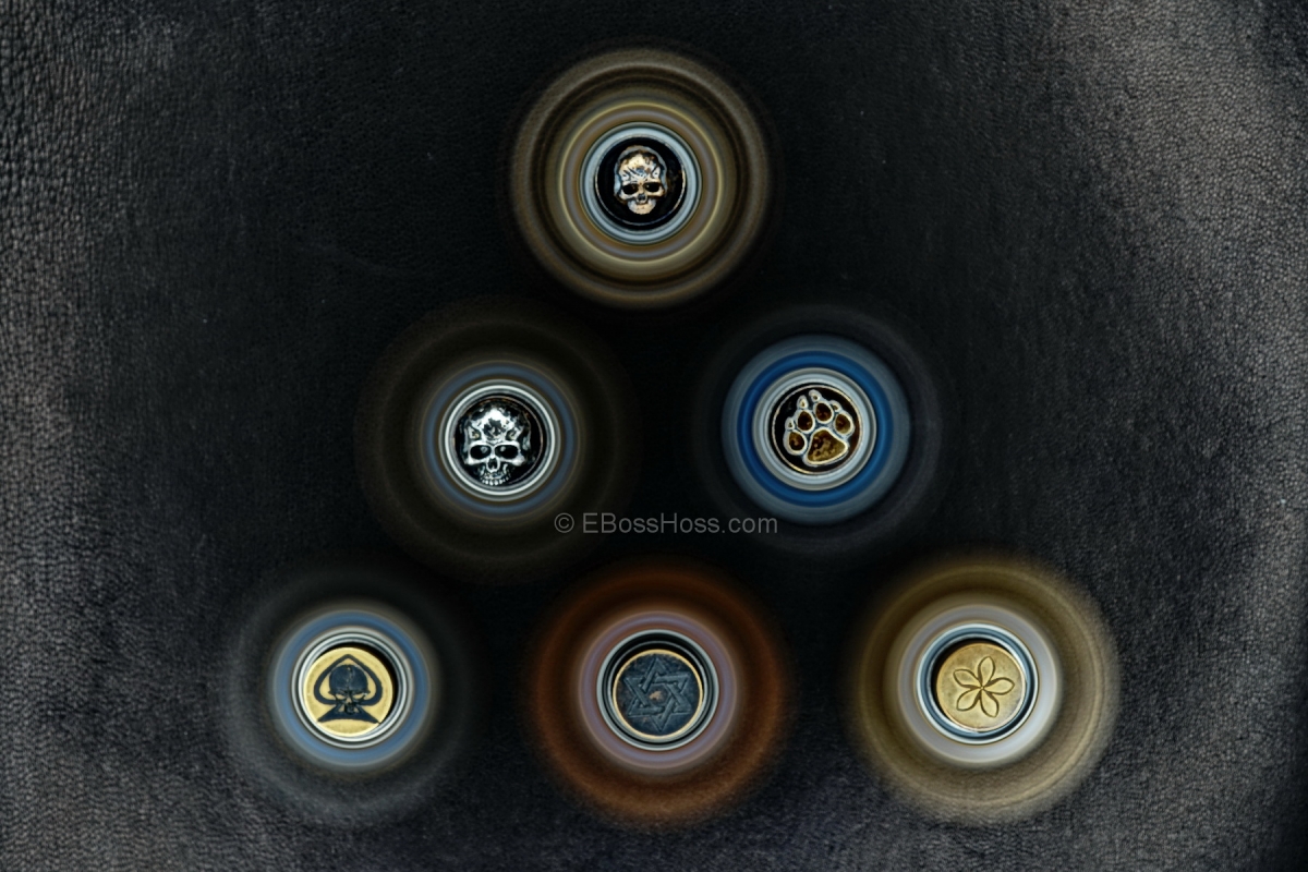 Outstanding Steel Flame Ring Spins with Plugs - 3-D and Laser-etched