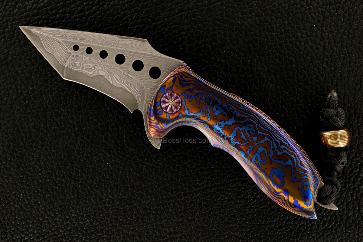 Alistair Bastian Knives Custom Deluxe Hornet Flipper & Bastian Bead