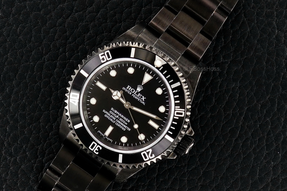 ROLEX Black PVD SS No-Date Submariner - Ref 14060M
