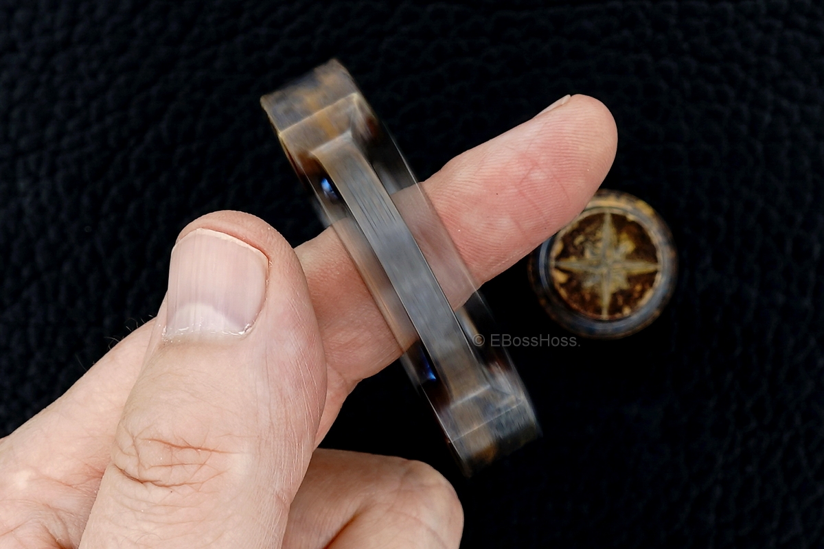 Steel Flame Compass Rose Bronze Ring Spin KillboX with Brass Slug