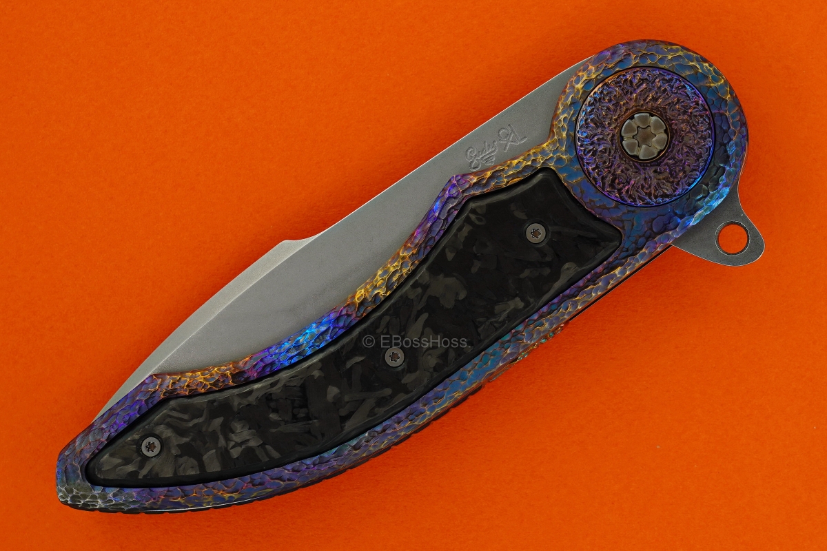 Gudy van Poppel Custom Stippled Framelock Flipper