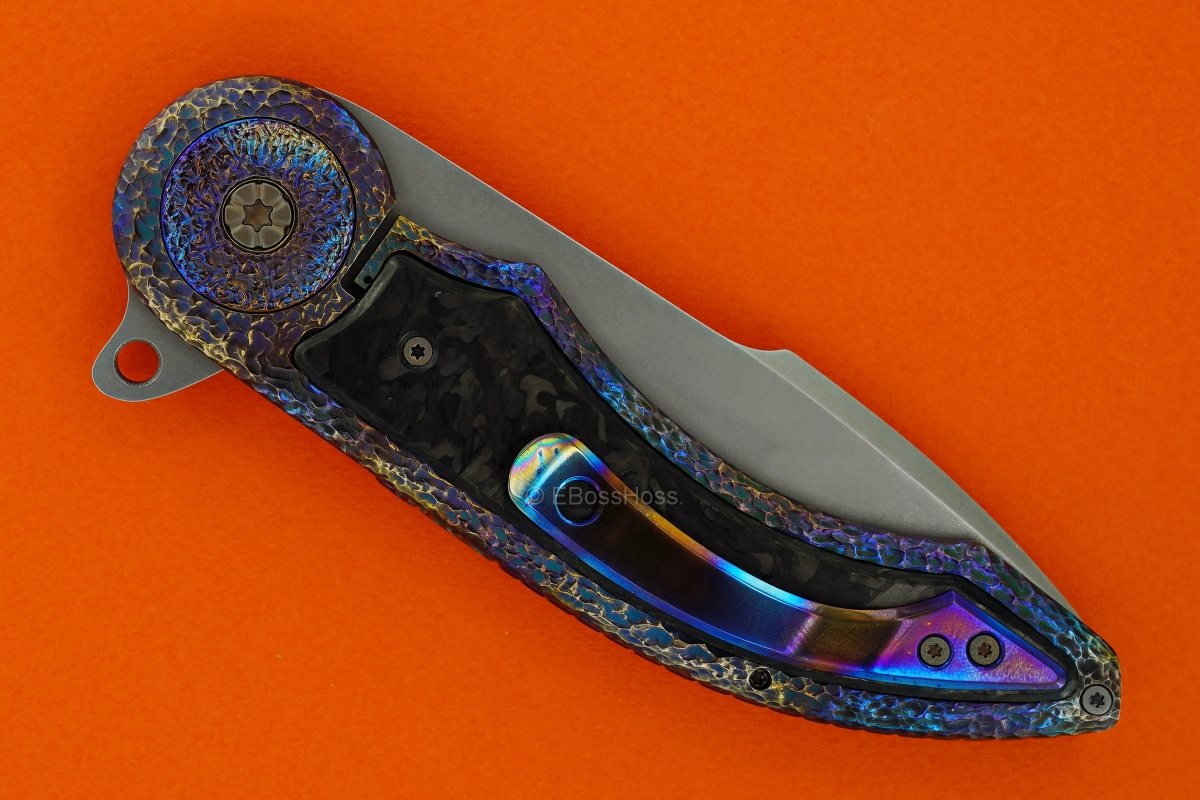 Gudy van Poppel Custom Stippled Framelock Flipper