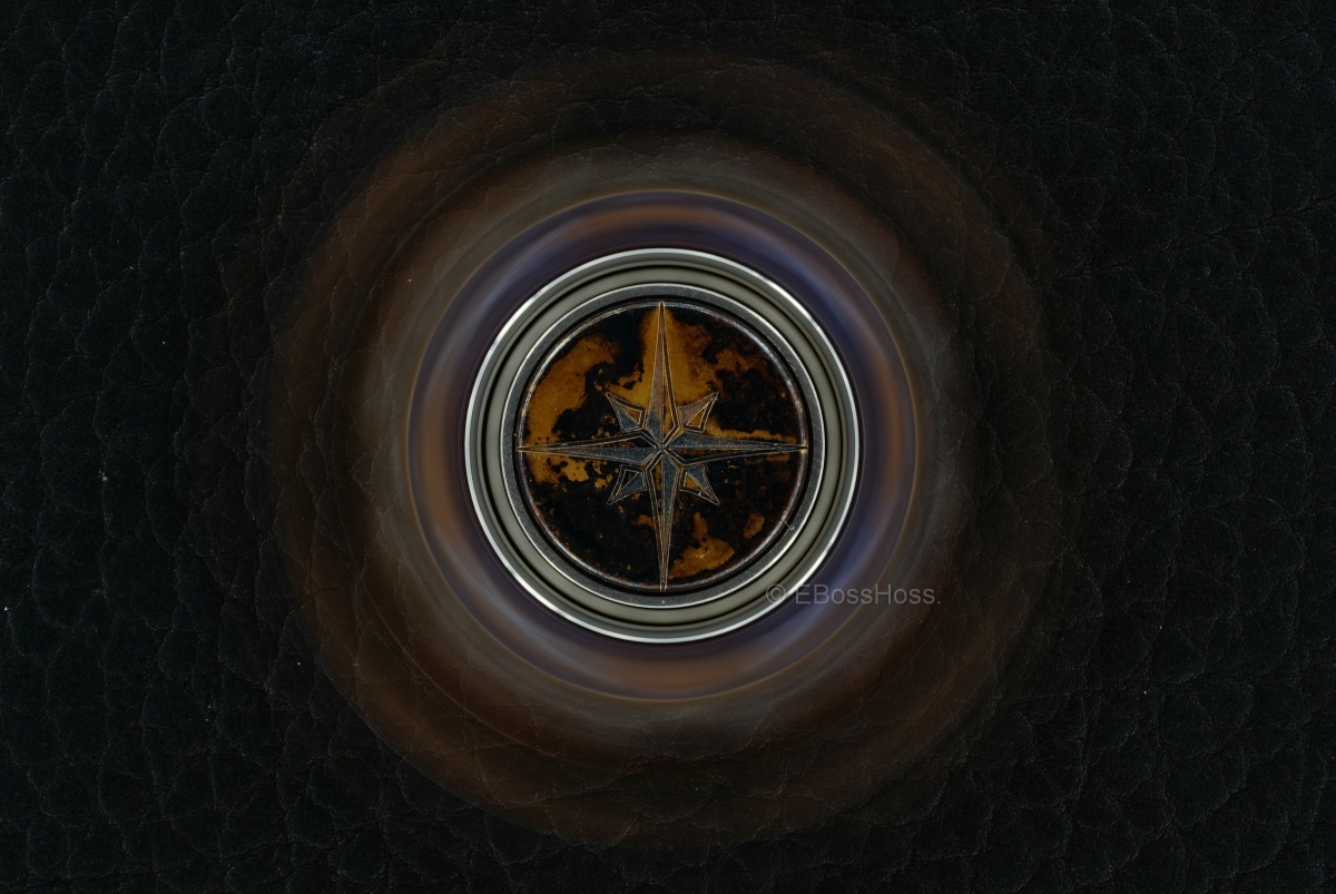 Steel Flame Compass Rose Bronze Ring Spin KillboX with Slug