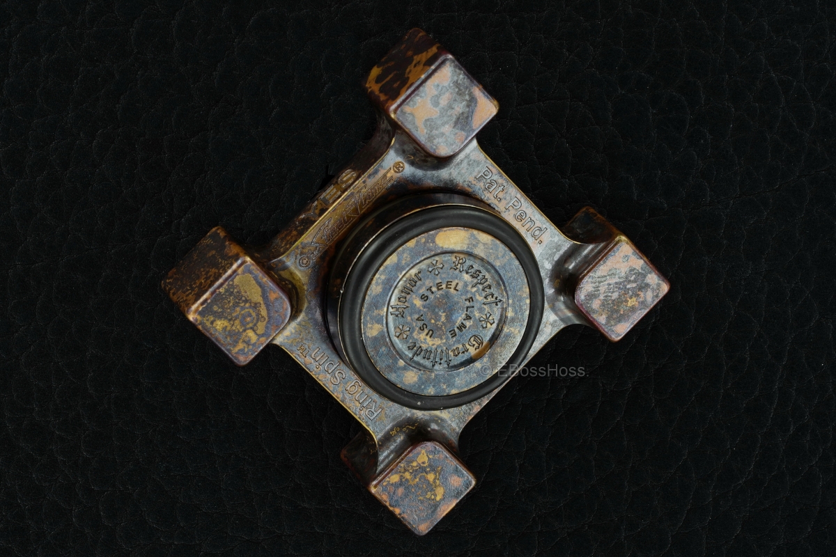Steel Flame Compass Rose Bronze Ring Spin KillboX with Slug