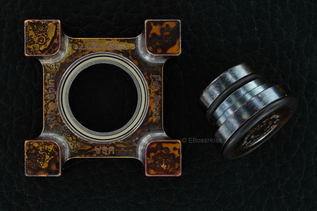 Steel Flame Compass Rose Bronze Ring Spin KillboX with Slug