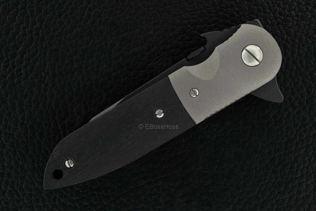 Ernie Emerson Custom Black CQC-6 Flipper w/Wave
