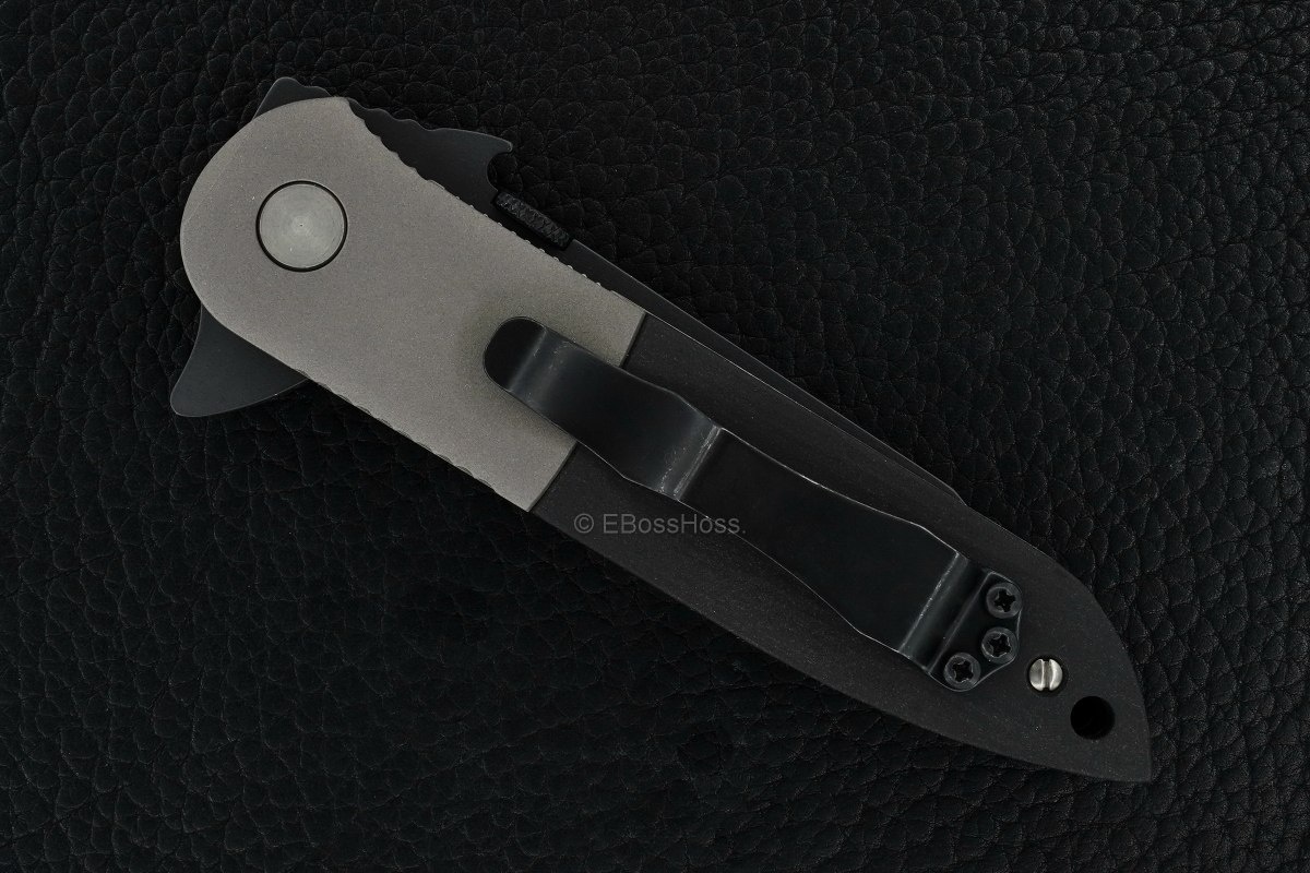 Ernie Emerson Custom Black CQC-6 Flipper w/Wave