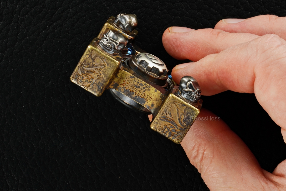 Steel Flame - Starlingear SLEDGE XL 3-D Slickster Skulls Ring Spin Collaboration