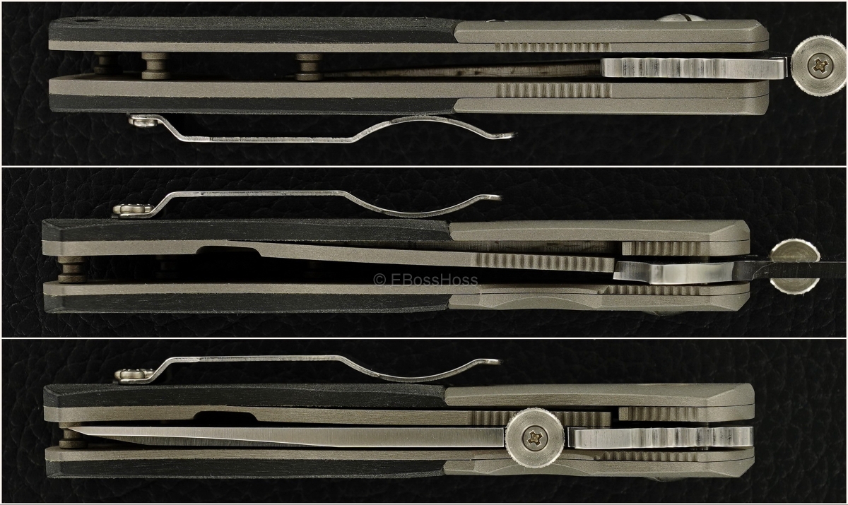 Ernie Emerson Custom Black-handled CQC-7 Flipper w/Wave