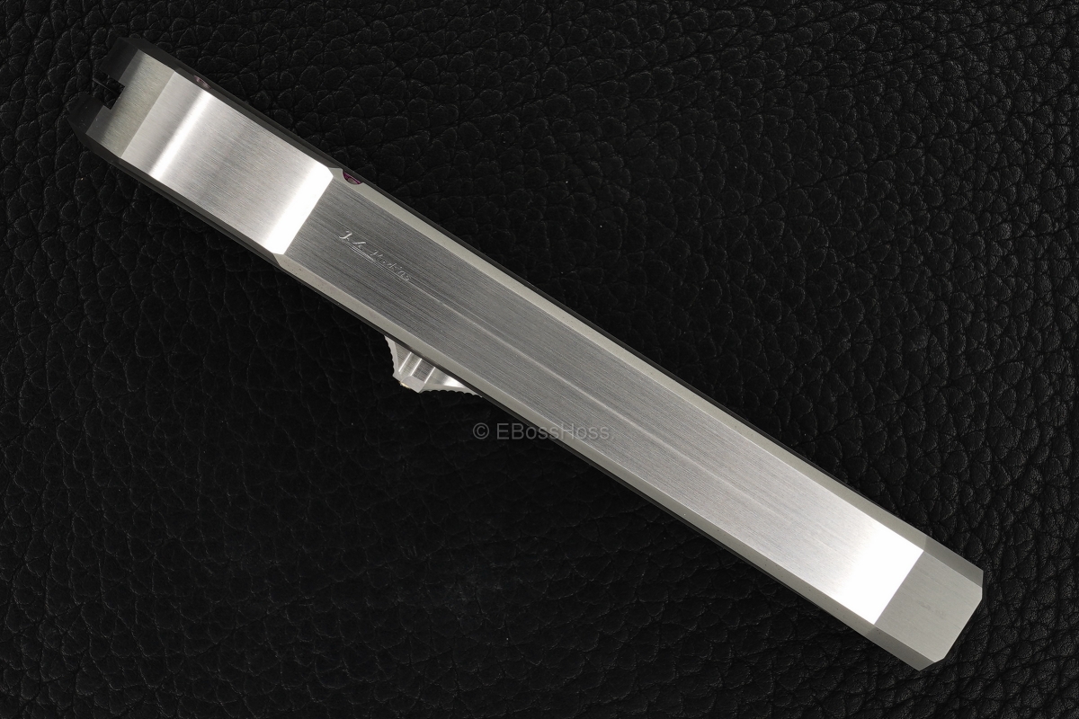 Jeff Harkins Custom SS Triton II OTF with Doug House Barbwire Damascus