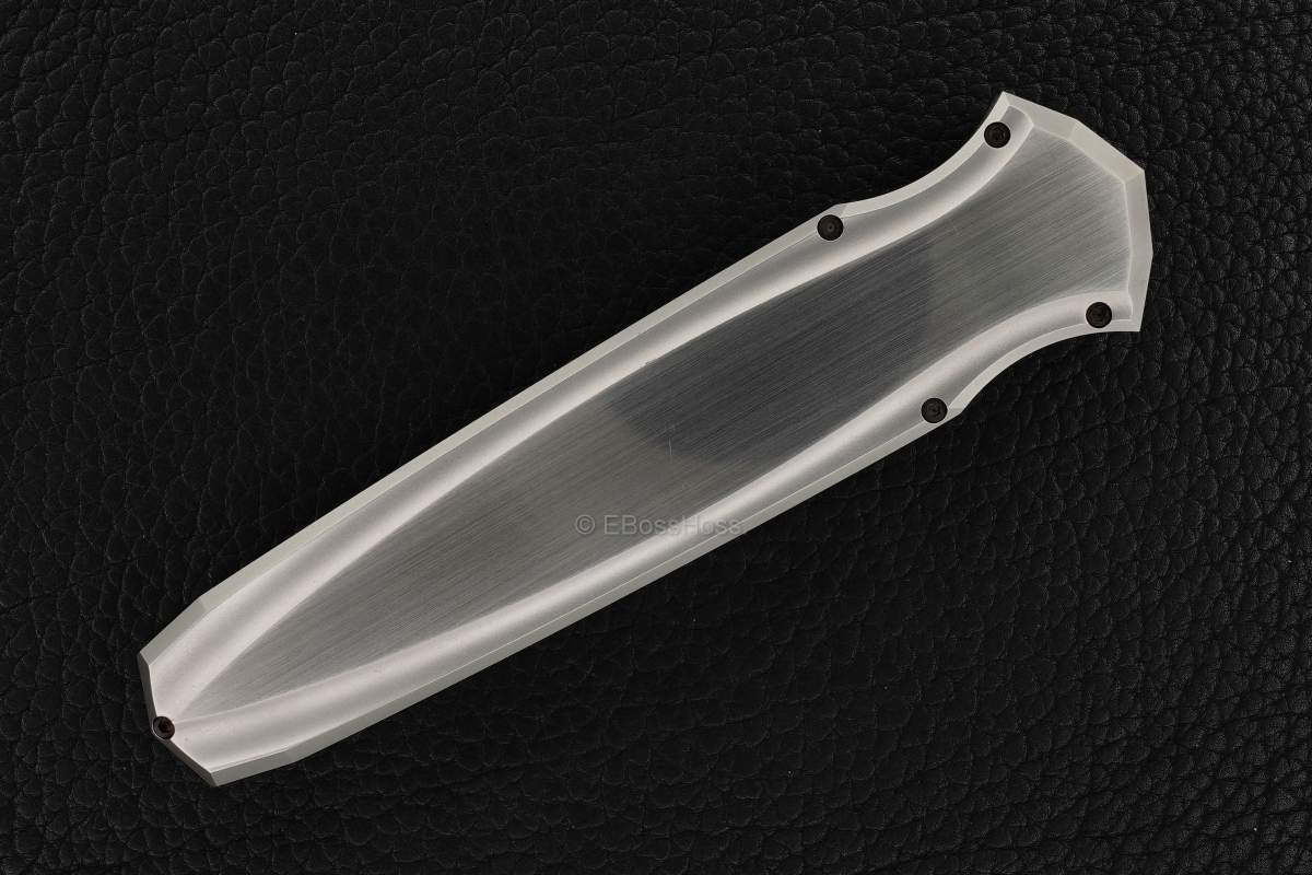 Jeff Harkins Custom SS Triton II OTF with Doug House Barbwire Damascus