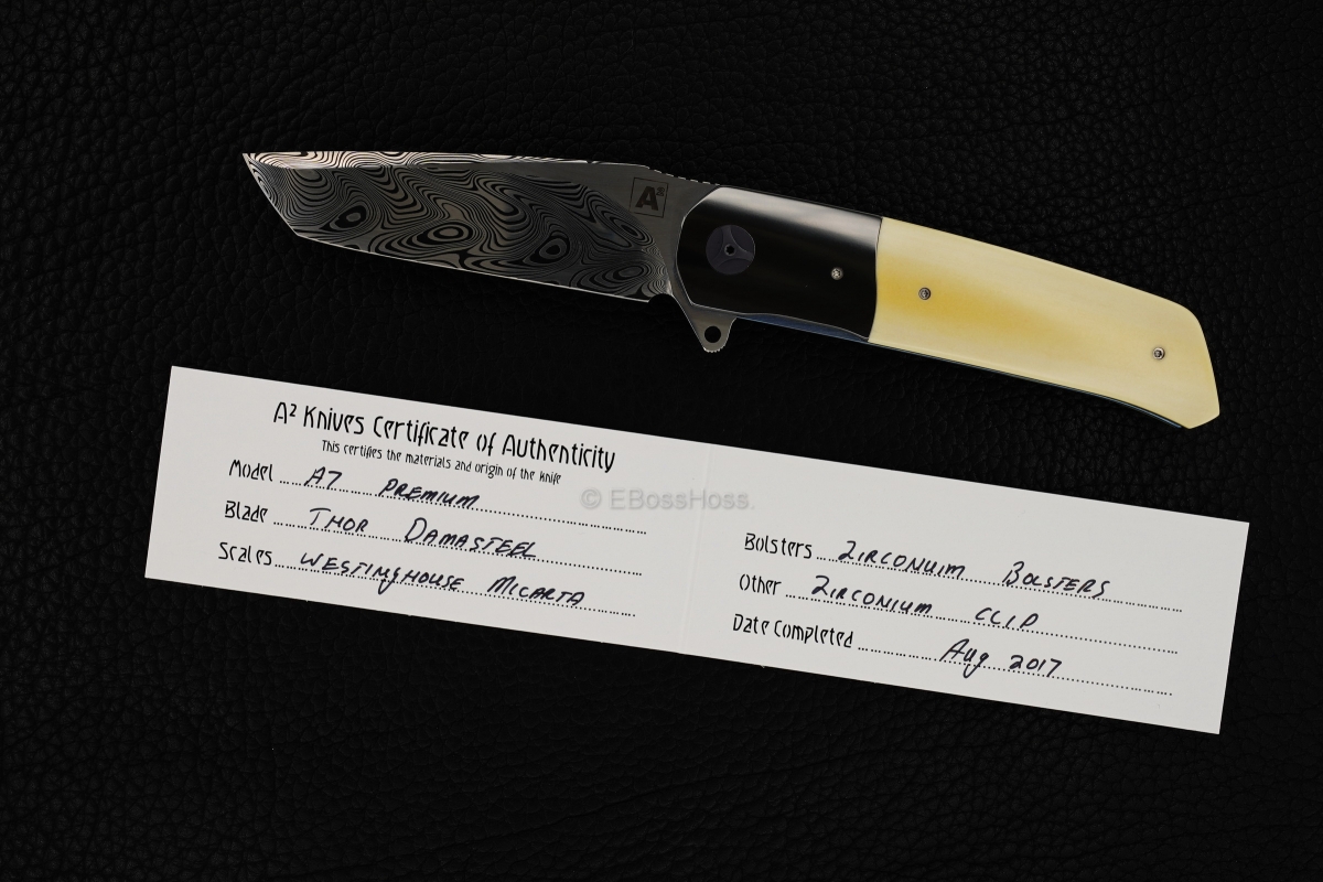 A2 Knives (by Andre Thorburn & Andre van Heerden) Custom A7 Tanto Premium Flipper